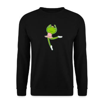 Danse Danseuse Grenouille Princesse Princesse Danse - Sweat-shirt Unisexe - noir - Devant - Alina (178cm) & Michal (187cm)