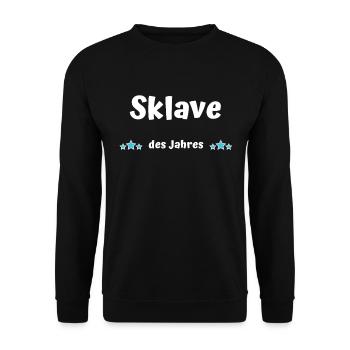 Sklave des Jahres - Unisex Pullover - Schwarz - Vorne - Alina (178cm) & Michal (187cm)