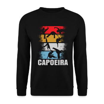 Capoeira Retro - Sweat-shirt Unisexe - noir - Devant - Alina (178cm) & Michal (187cm)