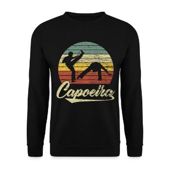 Capoeira Kämpfer Geschenk - Unisex Pullover - Schwarz - Vorne - Alina (178cm) & Michal (187cm)