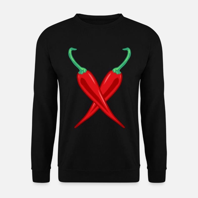 Chili Peperoni Scharf - Unisex Pullover - Schwarz