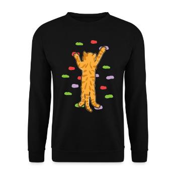 Cadeau d'escalade de chat d'escalade de chat d'escalade - Sweat-shirt Unisexe - noir - Devant - Alina (178cm) & Michal (187cm)