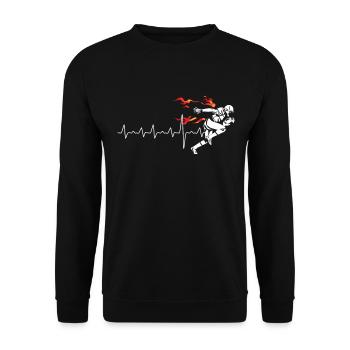 American football - Unisex Sweatshirt - black - Front - Alina (178cm) & Michal (187cm)