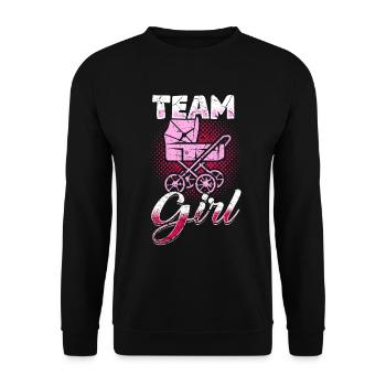 Equipe Fille Grossesse Fille Fille Naissance - Sweat-shirt Unisexe - noir - Devant - Alina (178cm) & Michal (187cm)