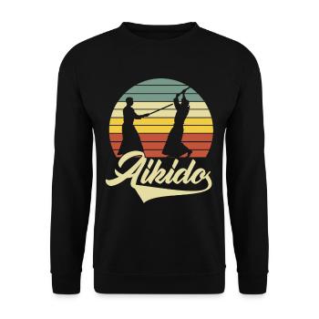Aïkido - Sweat-shirt Unisexe - noir - Devant - Alina (178cm) & Michal (187cm)