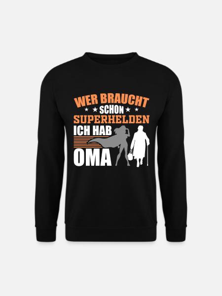 Oma Oma Oma - Unisex Pullover - Schwarz