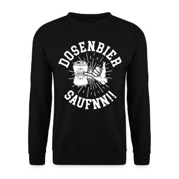 Canned beer booze!! - Unisex Sweatshirt - black - Front - Alina (178cm) & Michal (187cm)
