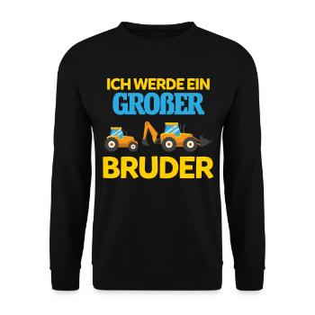 Ich Werde Großer Bruder - Unisex Pullover - Schwarz - Vorne - Alina (178cm) & Michal (187cm)