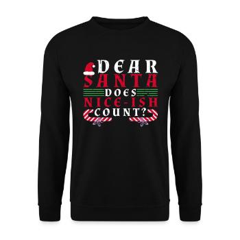 Drôle de slogan de Noël - Sweat-shirt Unisexe - noir - Devant - Alina (178cm) & Michal (187cm)