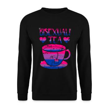 Bisexueller Bisexuelle Geschenk - Unisex Pullover - Schwarz - Vorne - Alina (178cm) & Michal (187cm)