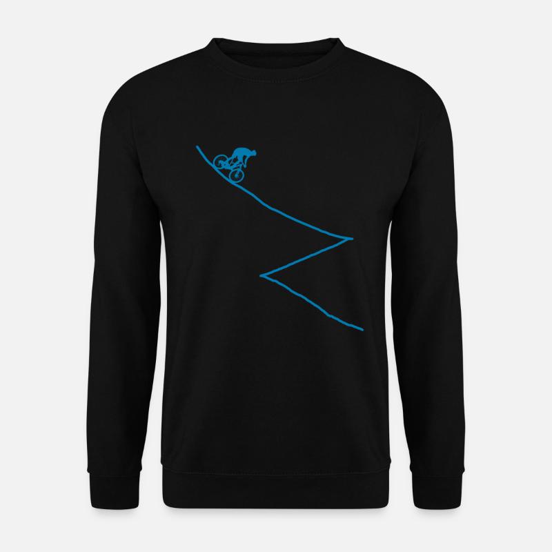 Mountainbiker am Berg - Unisex Pullover - Schwarz