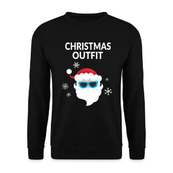 Noël Xmas Drôle Nikolaus Temps de l’Avent - Sweat-shirt Unisexe - noir - Devant - Alina (178cm) & Michal (187cm)