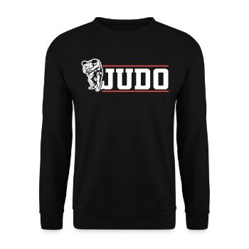 Judo fighter martial arts - Unisex Sweatshirt - black - Front - Alina (178cm) & Michal (187cm)