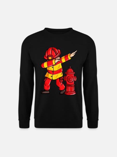 Dabbing Feuerwehrmann Lustig Feuerwehr - Unisex Pullover - Schwarz
