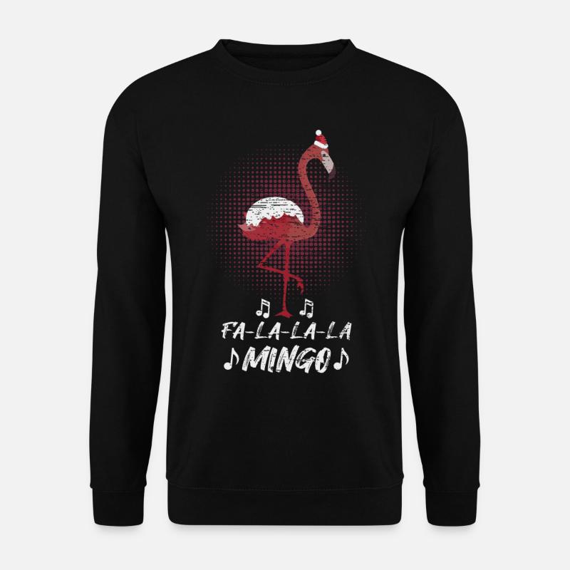 Weinachts Flamingo Weihnachtsfeier - Unisex Pullover - Schwarz
