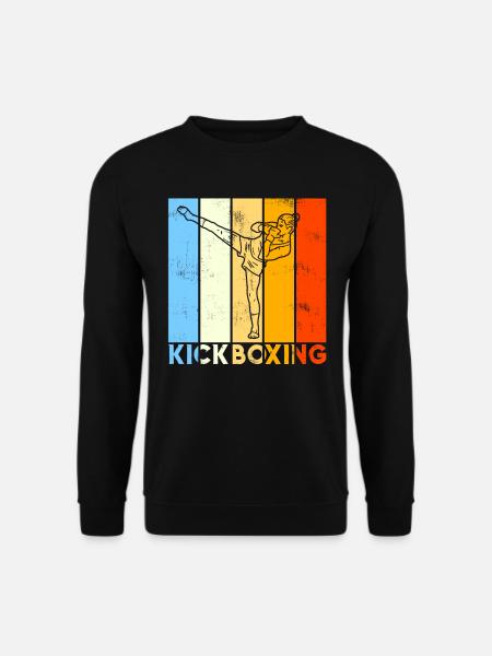 Vintage Boxen Kickboxen Geschenk - Unisex Pullover - Schwarz