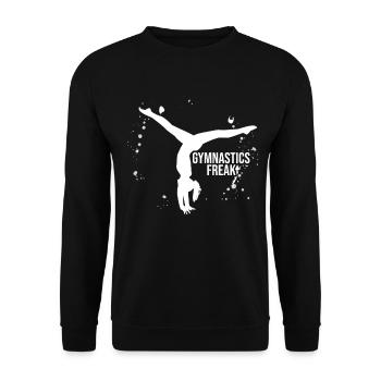Women power sport handstand gymnastics gymnastics - Unisex Sweatshirt - black - Front - Alina (178cm) & Michal (187cm)