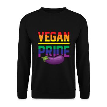Vegan Pride Gay Lesbian Pride Vegan Lesbian Gay - Sweat-shirt Unisexe - noir - Devant - Alina (178cm) & Michal (187cm)