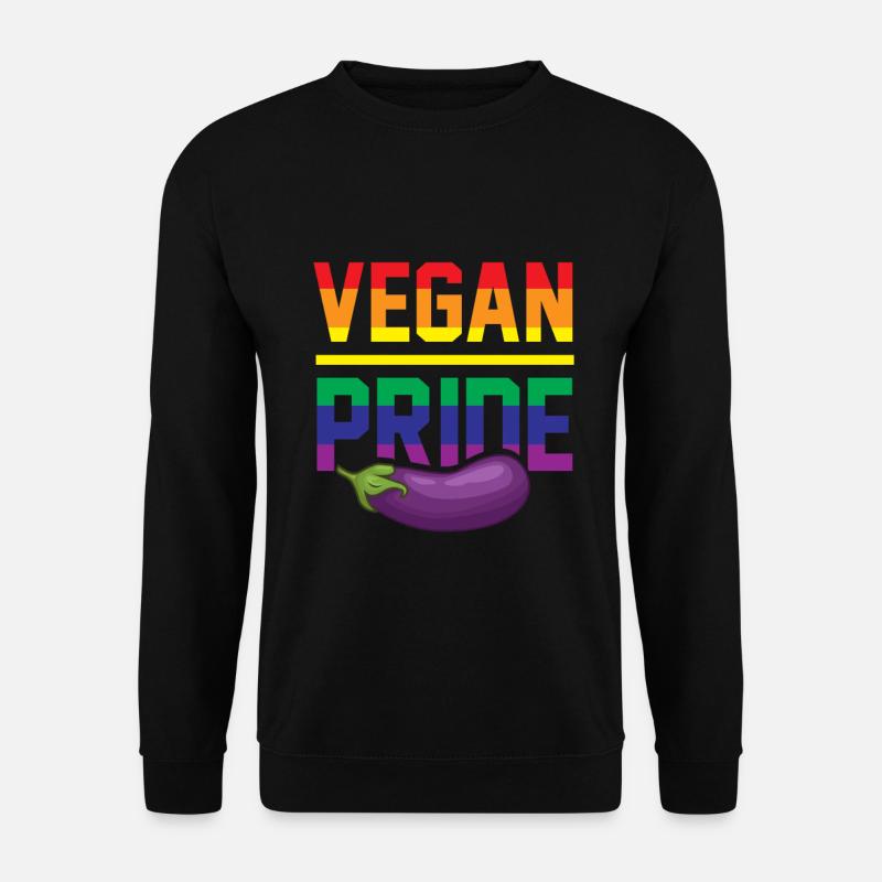 Vegan Stolz Gay Lesbian Pride Veganer Lesbe Schwul - Unisex Pullover - Schwarz