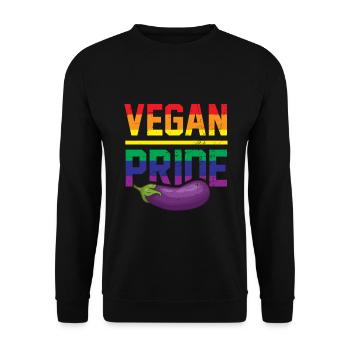 Vegan Pride Veganer LGBT Veganerin LGBTQ Pride - Unisex Pullover - Schwarz - Vorne - Alina (178cm) & Michal (187cm)