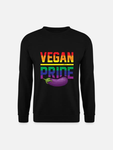 Vegan Pride Veganer LGBT Veganerin LGBTQ Pride - Unisex Pullover - Schwarz