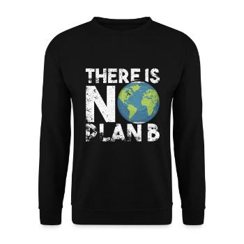 There Is No Plan B Earth Vintage Grunge - Unisex Sweatshirt - black - Front - Alina (178cm) & Michal (187cm)