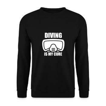 Tiefsee Tauchen Apnoe Tauchen Taucher - Unisex Pullover - Schwarz - Vorne - Alina (178cm) & Michal (187cm)