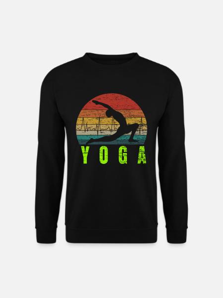 Yoga Puls Spiritualität Wellness - Unisex Pullover - Schwarz