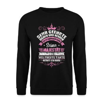 Weltbeste Tante - Unisex Pullover - Schwarz - Vorne - Alina (178cm) & Michal (187cm)