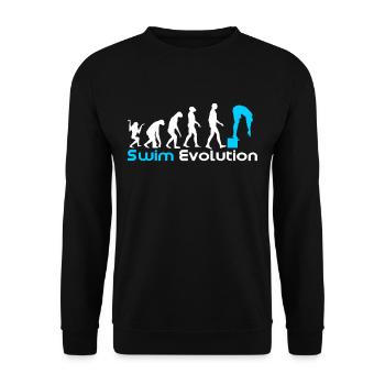 Schwimmen Evolution - Unisex Pullover - Schwarz - Vorne - Alina (178cm) & Michal (187cm)