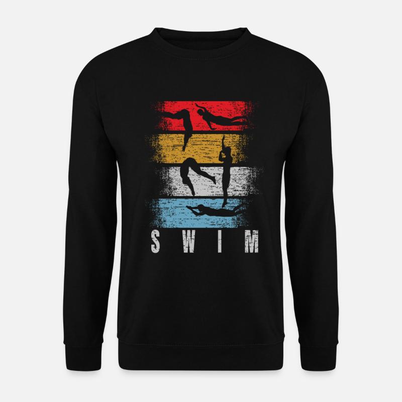 Moniteur de natation rétro - Sweat-shirt Unisexe - noir