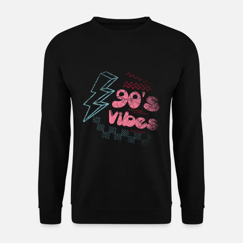 90's Vibes 90er 90s - Unisex Pullover - Schwarz