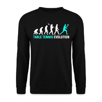 Evolution du tennis de table - Sweat-shirt Unisexe - noir - Devant - Alina (178cm) & Michal (187cm)