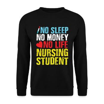 Formation d’infirmière - Sweat-shirt Unisexe - noir - Devant - Alina (178cm) & Michal (187cm)