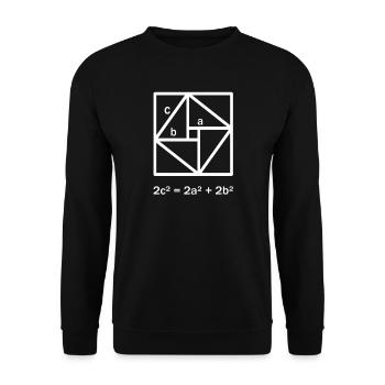 Pythagorean theorem gift for math teacher nerd - Unisex Sweatshirt - black - Front - Alina (178cm) & Michal (187cm)