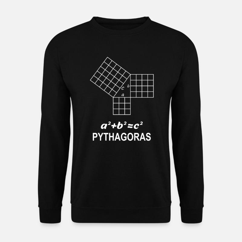 Satz des Pythagoras Geschenk für Mathe Lehrer Nerd - Unisex Pullover - Schwarz