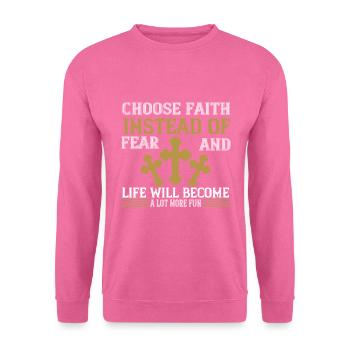 Christian - Sweat-shirt Unisexe - rose - Devant