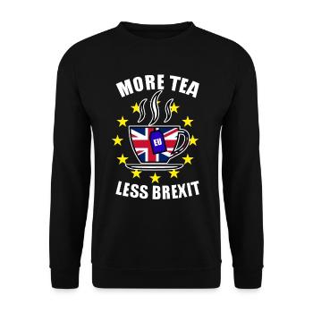 Brexit British flag tea EU UK - Unisex Sweatshirt - black - Front - Alina (178cm) & Michal (187cm)