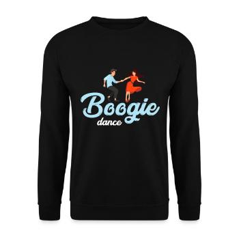 Boogie Woogie Dance - Unisex Sweatshirt - black - Front - Alina (178cm) & Michal (187cm)