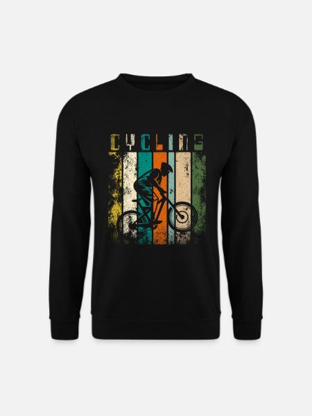 Bicycle Mountainbiker Mountainbiking MTB Vintage - Unisex Pullover - Schwarz