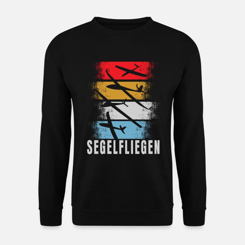 Segelfliegen Retro - Unisex Pullover - Schwarz