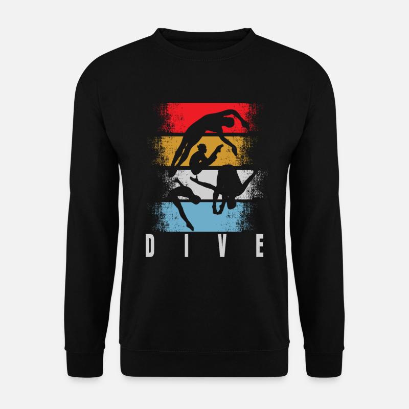 Turmspringen Retro - Unisex Pullover - Schwarz