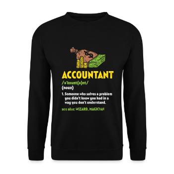 Accountant Accountant Accountant Accountant Gift - Unisex Sweatshirt - black - Front - Alina (178cm) & Michal (187cm)