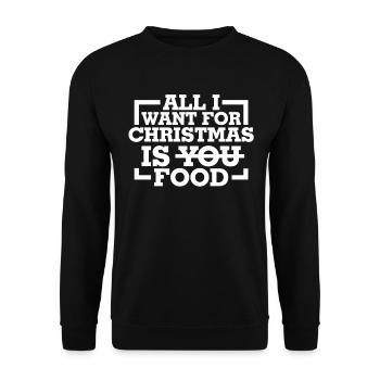 Christmas Funny Gift Christmas T-Shirt - Unisex Sweatshirt - black - Front - Alina (178cm) & Michal (187cm)