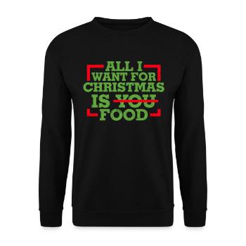 Christmas Funny Gift Christmas T-Shirt - Unisex Sweatshirt - black - Front - Alina (178cm) & Michal (187cm)