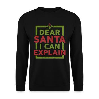 Christmas Funny Gift Christmas T-Shirt - Unisex Sweatshirt - black - Front - Alina (178cm) & Michal (187cm)