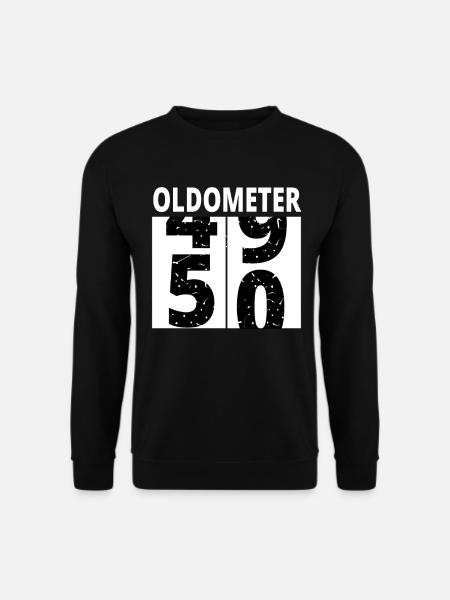 Oldometer Geburtstag 50 lustig geschenk - Unisex Pullover - Schwarz