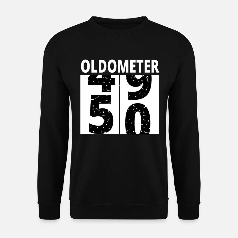 Oldometer Geburtstag 50 lustig geschenk - Unisex Pullover - Schwarz