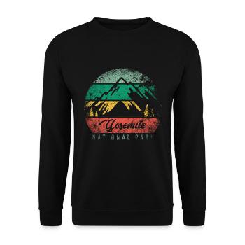 Yosemite National Park USA Parc National Des États-Unis Vintage - Sweat-shirt Unisexe - noir - Devant - Alina (178cm) & Michal (187cm)