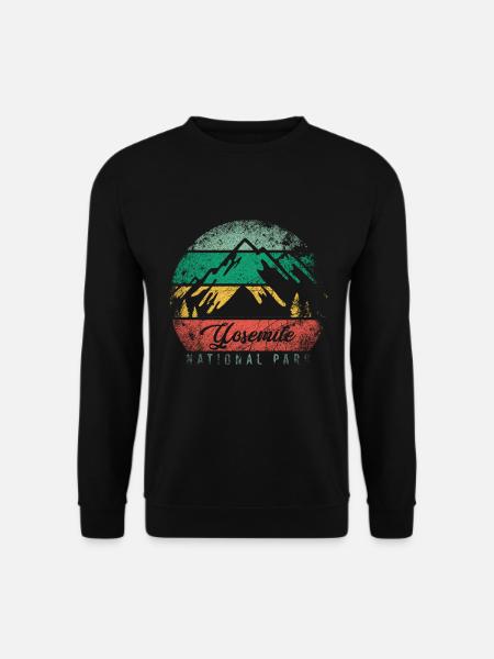 Yosemite National Park USA Parc National Des États-Unis Vintage - Sweat-shirt Unisexe - noir